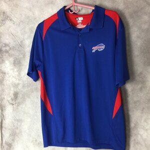Buffalo Bills Majestic Cool Base Polo Size Large Men's Shirt NFL